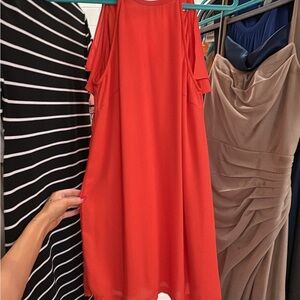 Elegant Red Sleeveless Dress